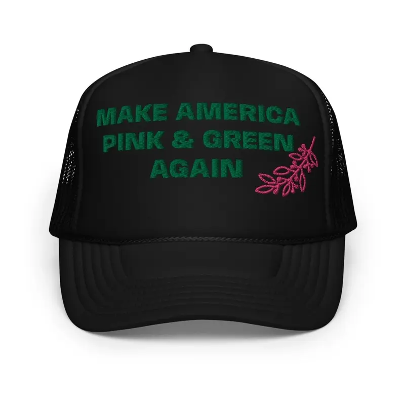 Pink and Green Trucker Hat